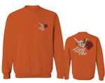 Good Vibe Flowers Bones Hand Shaka Cool Vintage Hipster men's Crewneck Sweatshirt