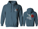 Good Vibe Flowers Bones Hand Shaka Cool Vintage Hipster Sweatshirt Hoodie