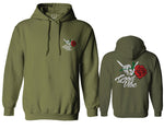 Good Vibe Flowers Bones Hand Shaka Cool Vintage Hipster Sweatshirt Hoodie