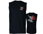 Good Vibe Flowers Bones Hand Shaka Cool Vintage Hipster men Muscle Tank Top sleeveless t shirt