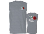 Good Vibe Flowers Bones Hand Shaka Cool Vintage Hipster men Muscle Tank Top sleeveless t shirt