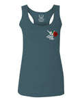 Good Vibe Flowers Bones Hand Shaka Cool Vintage Hipster  women's Tank Top sleeveless Racerback