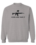 AR 15 Come and Take It Greek Molon Labe Spartan Guns men's Crewneck Sweatshirt