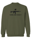 AR 15 Come and Take It Greek Molon Labe Spartan Guns men's Crewneck Sweatshirt