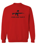 AR 15 Come and Take It Greek Molon Labe Spartan Guns men's Crewneck Sweatshirt