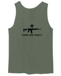 AR 15 Come and Take It Greek Molon Labe Spartan Guns men's Tank Top