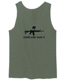 AR 15 Come and Take It Greek Molon Labe Spartan Guns men's Tank Top