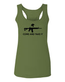AR 15 Come and Take It Greek Molon Labe Spartan Guns  women's Tank Top sleeveless Racerback