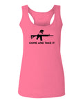 AR 15 Come and Take It Greek Molon Labe Spartan Guns  women's Tank Top sleeveless Racerback