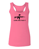 AR 15 Come and Take It Greek Molon Labe Spartan Guns  women's Tank Top sleeveless Racerback