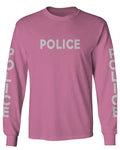 VICES AND VIRTUES Police Officer Costume Support Blue Lives mens Long sleeve t shirt