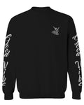 Fonts Good Vibe Bones Hand Shaka Cool Vintage Hipster Graphic men's Crewneck Sweatshirt