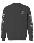 Fonts Good Vibe Bones Hand Shaka Cool Vintage Hipster Graphic men's Crewneck Sweatshirt
