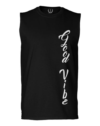 Fonts Good Vibe Bones Hand Shaka Cool Vintage Hipster Graphic men Muscle Tank Top sleeveless t shirt