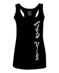 Fonts Good Vibe Bones Hand Shaka Cool Vintage Hipster Graphic  women's Tank Top sleeveless Racerback