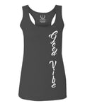 Fonts Good Vibe Bones Hand Shaka Cool Vintage Hipster Graphic  women's Tank Top sleeveless Racerback