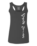 Fonts Good Vibe Bones Hand Shaka Cool Vintage Hipster Graphic  women's Tank Top sleeveless Racerback