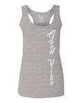 Fonts Good Vibe Bones Hand Shaka Cool Vintage Hipster Graphic  women's Tank Top sleeveless Racerback