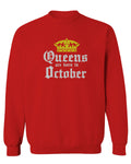 The Best Birthday Gift Queens are Born in October men's Crewneck Sweatshirt