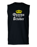 The Best Birthday Gift Queens are Born in October men Muscle Tank Top sleeveless t shirt