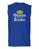 The Best Birthday Gift Queens are Born in October men Muscle Tank Top sleeveless t shirt