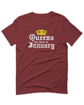The Best Birthday Gift Queens are Born in January For men T Shirt