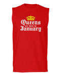 The Best Birthday Gift Queens are Born in January men Muscle Tank Top sleeveless t shirt
