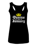 The Best Birthday Gift Queens are Born in January  women's Tank Top sleeveless Racerback