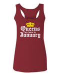 The Best Birthday Gift Queens are Born in January  women's Tank Top sleeveless Racerback