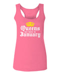 The Best Birthday Gift Queens are Born in January  women's Tank Top sleeveless Racerback
