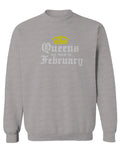 The Best Birthday Gift Queens are Born in February men's Crewneck Sweatshirt