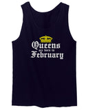 The Best Birthday Gift Queens are Born in February men's Tank Top
