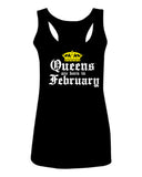 The Best Birthday Gift Queens are Born in February  women's Tank Top sleeveless Racerback