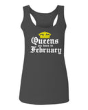 The Best Birthday Gift Queens are Born in February  women's Tank Top sleeveless Racerback