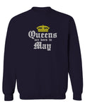 The Best Birthday Gift Queens are Born in May men's Crewneck Sweatshirt