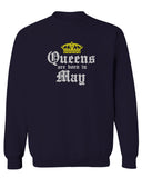 The Best Birthday Gift Queens are Born in May men's Crewneck Sweatshirt