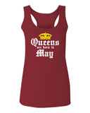 The Best Birthday Gift Queens are Born in May  women's Tank Top sleeveless Racerback