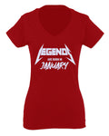 The Best Birthday Gift Legends are Born in January For Women V neck fitted T Shirt