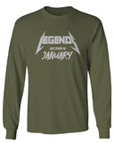 The Best Birthday Gift Legends are Born in January mens Long sleeve t shirt