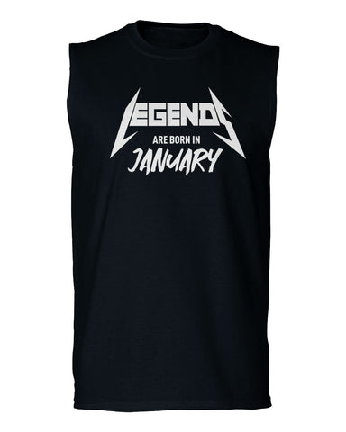 The Best Birthday Gift Legends are Born in January men Muscle Tank Top sleeveless t shirt