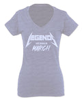 The Best Birthday Gift Legends are Born in March For Women V neck fitted T Shirt