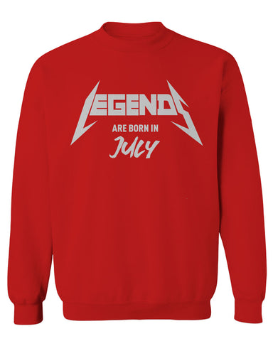 The Best Birthday Gift Legends are Born in July men's Crewneck Sweatshirt