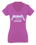 The Best Birthday Gift Legends are Born in August For Women V neck fitted T Shirt