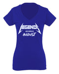 The Best Birthday Gift Legends are Born in August For Women V neck fitted T Shirt