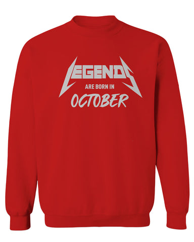 The Best Birthday Gift Legends are Born in October men's Crewneck Sweatshirt