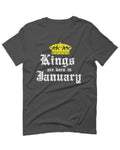 The Best Birthday Gift Kings are Born in January For men T Shirt