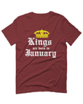 The Best Birthday Gift Kings are Born in January For men T Shirt