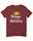 The Best Birthday Gift Kings are Born in January For men T Shirt
