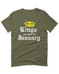 The Best Birthday Gift Kings are Born in January For men T Shirt