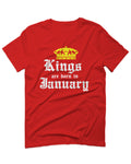 The Best Birthday Gift Kings are Born in January For men T Shirt